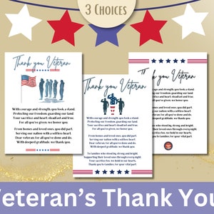 Veteran Thank You Printable, Veterans Day Appreciation Gift, Military Recognition Wall Art, Memorial Day Tribute, Printable Keepsake image 4