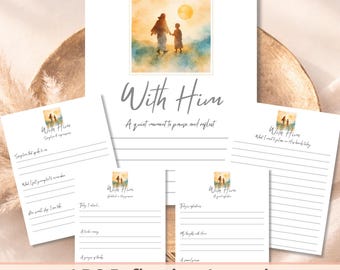 Christian Scripture Study Journal Printable, LDS Come Follow Me Reflection Pages, Prayer Devotional Journal, 5 Page PDF