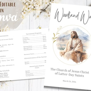 LDS Sacrament Program Template: Customizable Church Meeting Program ...