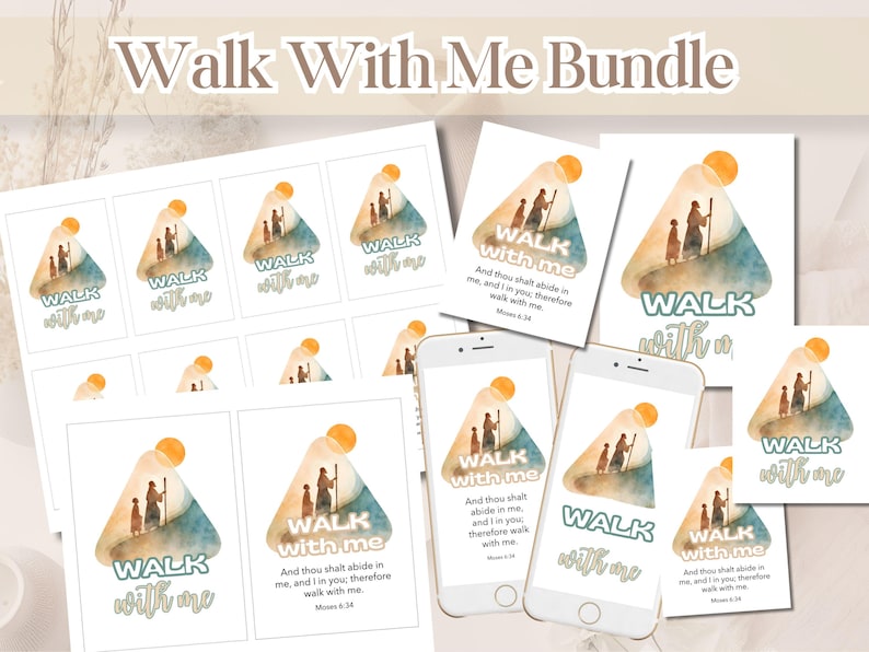 Walk With Me LDS Youth Theme 2026 Poster Bundle | Printable Jesus Christ Wall Art, Handouts & Phone Wallpaper | Digital Download image 11