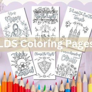 LDS Malvorlagen: Junge Frauen & Erwachsene, christliche Aktivität (Instant Download)