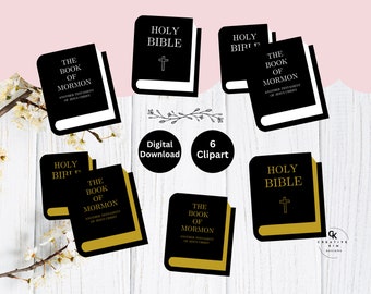 Bible and Book of Mormon Clipart LDS, Scripture PNG Clipart Images, Commercial Use