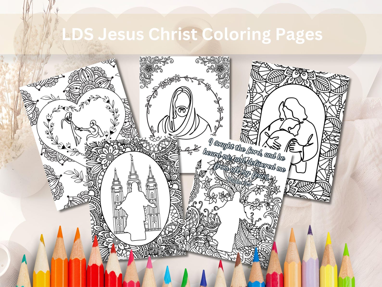 LDS Jesus Coloring Pages: 2025 Youth Theme Printable (digital Download ...
