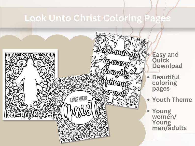 Jesus Christ Coloring Pages | LDS Youth Faith Coloring Printable ...