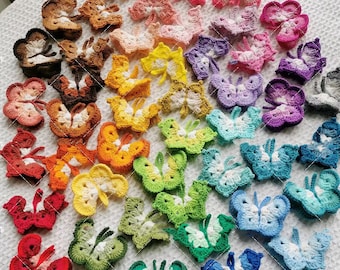 CROCHET PATTERN - triple colour butterfly