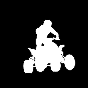 ATV quad riding decal vinyl sticker/ different colors and sizes/ SAME DAY shipping