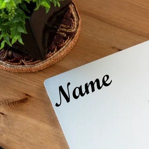 Custom Name Vinyl Decal | Car Window Personalized name Sticker - Different Fonts - For Windows, Cars, Laptops, Bottles, Etc.