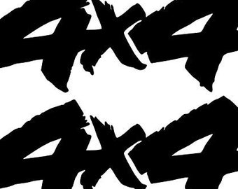 4x4 Truck Pack of 2, 4WD Off Road Replacement Sticker Decal - Different Colors and Sizes