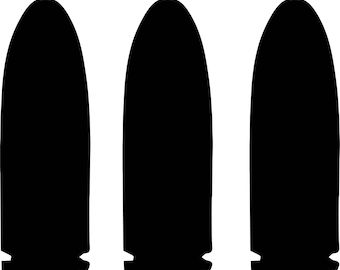 Bullets Decal Sticker Vinyl 3x Pack - Window, Car, Laptop Decal Stickers Bullet