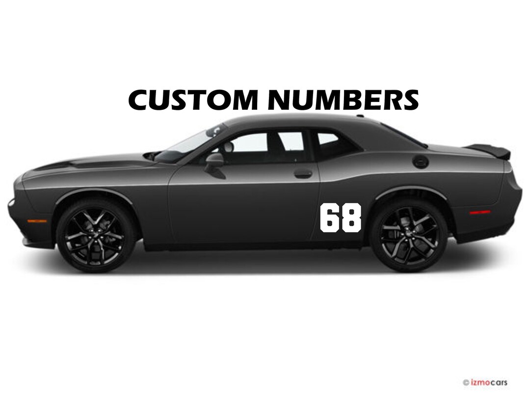 Custom Personalized Number Decal Vinyl Sticker for Cars, Windows