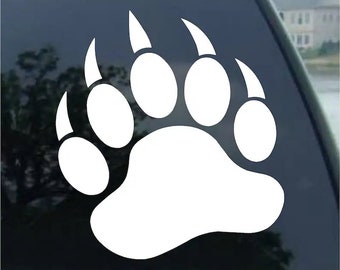 Bear Claw Paw Decal Vinyl Sticker - For Laptop, Windows, Cars, Bottles, Etc.