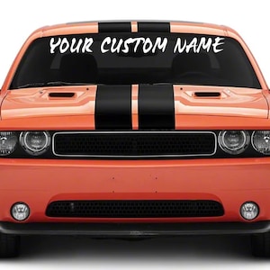 Custom Text Windshield Banner Vinyl Decal Sticker | Car Window Banner Personalized Name