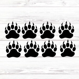 4 Grizzly MOUNTAIN 7'' Vinyl Decal Set 2 Grizzly Bear L/R Decals And 2 Bear Paw 3" Decals Camping RV Or 4x4 Offroad Backpacking Stickers - UK