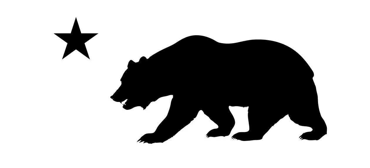California Bear Silhouette Decal Vinyl Sticker - Different Colors and ...