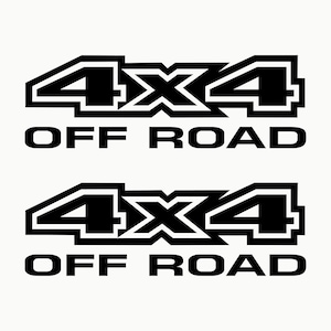 4x4 Off Road 4WD Truck Car Sport Decal Vinyl Sticker 2 Pack - Different Colors and Sizes - Mudding - Off Roading Gifts