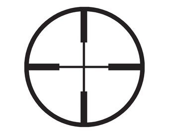 Crosshair Target Scope Gun Decal Vinyl Sticker - For Windows, Laptop, Car, Bottles, Etc. - Different Sizes and Colors