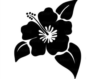 HIBISCUS island flower decal vinyl sticker/ different colors and sizes/ SAME DAY shipping
