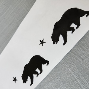 California Bear Silhouette Decal Vinyl Sticker - Different Colors and Sizes - Window Stickers, Car Decals, laptops, Gifts - California Flag