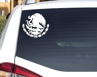 Mexican Flag Eagle Sticker Decal Vinyl - For Windows, Bottles, Cars, Etc. - Different Colors and Sizes