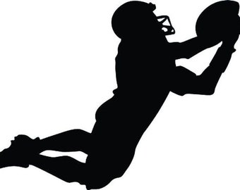 Football Silhouette Sport Decal Vinyl Sticker - For Walls, Windows, Cars, Bottles, Etc. - Different Sizes and Colors