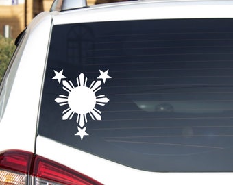 Filipino Philippines Sun Stars (2 PACK) Vinyl Decal Sticker - Bumpers, Cars, Truck Window, Gifts - Sticker Island Decals