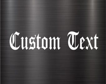Custom Text Vinyl Decal | Car Window Banner Personalized Username JDM Drift Sticker Business