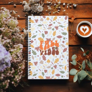 Fall Spiral Notebook - Ruled Line | Autumn Notebook | Office Notebook | Journal | Back to School
