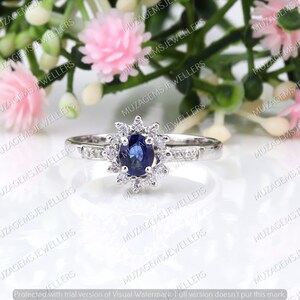 Natural Sapphire Ring, Blue Sapphire Ring,925 Silver Ring, Gift For Her, Engagement Ring, Wedding Ring, Statement Ring, Solitaire Ring, Ring