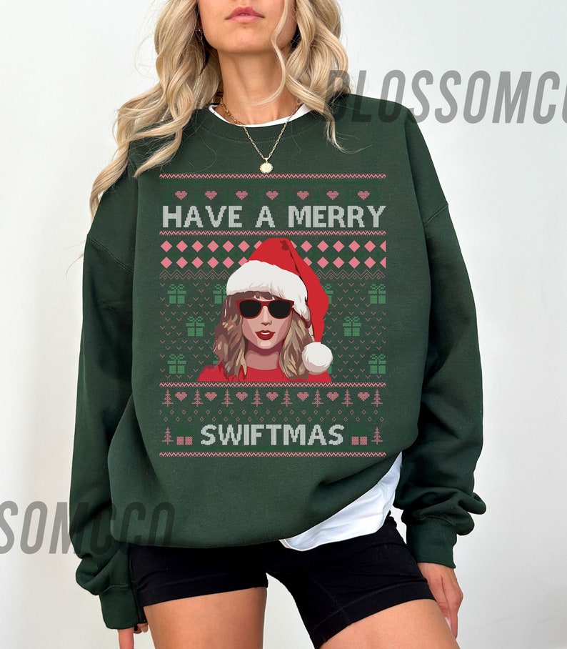 Merry Swiftmas Christmas Sweater Taylor Swift Ugly Christmas Etsy