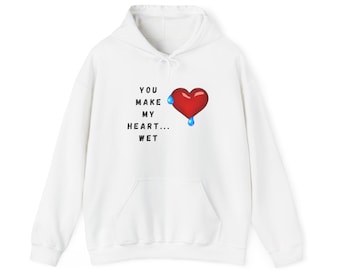 Love Quote Hoodie, Couples Sweatshirt, Romantic Pullover, Valentine's Day Gift, Heart Design Jumper, Cozy Relationship Apparel