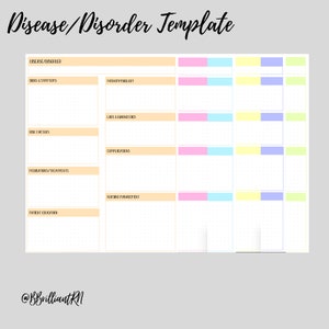 Modello di scuola per infermieri - Malattia/disturbo (multicolore)