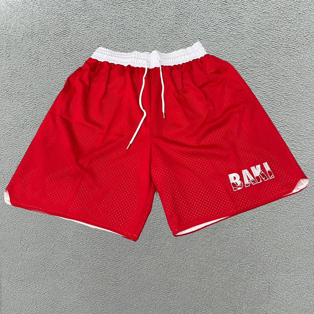 Custom Vintage Basketball Shorts Baki Theme Shorts Sport Etsy