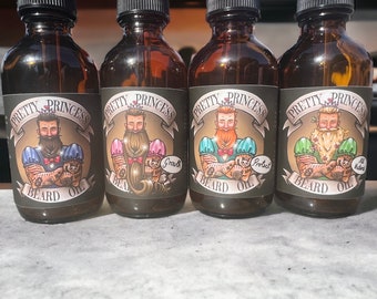 Pretty Princess Beard Oil Sampler Pack - Beard Maintenance Oil - Beard Softener - Conditioning and Nourishing Beard Care - Gift for Husband