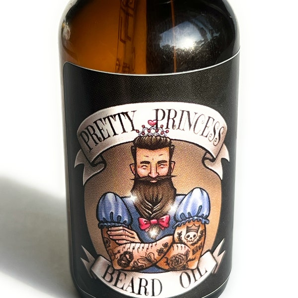 Pretty Princess Beard Oil - Veteran Owned - Beard softening Oil - Argan, Shea, Castor - Beard Care Oil - Men's Self Care - Gift for Husband