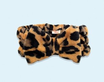 Cheetah Plush Makeup Headband, Skincare Essentials