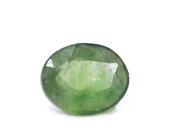 Natural Bangkok Green Sapphire Oval 3.32 cts, Loose Faceted Natural Gemstone For Jewelry Making Ready To Use