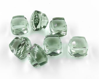 Rolha de garrafa de pomellato de ametista verde natural, pedra preciosa solta para fazer joias, ametista verde rara para fazer joias, pronta para usar