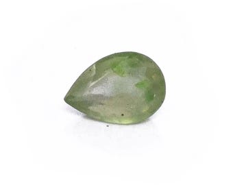 Safira Verde Natural de Bangkok em Formato de Pera, 2,36 ct, Gema Natural Facetada Solta para Confecção de Joias, Pronta para Uso