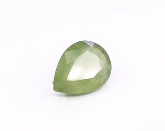 Safira Verde Natural de Bangkok em Formato de Pera, 4,97 ct, Gema Natural Facetada Solta para Confecção de Joias, Pronta para Uso