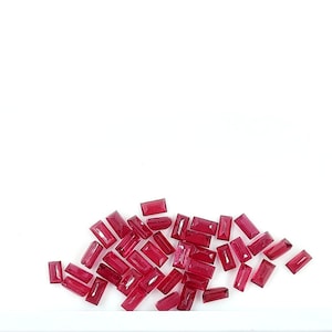 Natural Bangkok Ruby AAA Calibrated Baguettes 2.5x5mm & 3x6mm, Loose Faceted Pigeon Blood Red Ruby Gemstone For Jewelry Making Ready To Use