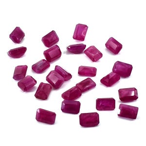 Natürliche afrikanische unbehandelte Rubin kalibrierte Achtecke 3 x 5 mm und 4 x 6 mm, lose facettierte natürliche Edelstein für die Schmuckherstellung gebrauchsfertig