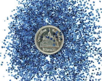 Natural Untreated Blue Sapphire Calibrated Rounds 1mm & 2mm, Loose Faceted Natural Blue Sapphire Gemstone For Jewelry Making Ready To Use