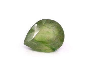 Safira Verde Natural de Bangkok em Formato de Pera, 6 ct, Gema Natural Facetada Solta para Confecção de Joias, Pronta para Uso