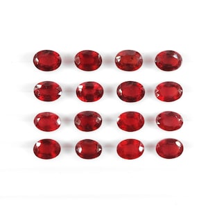 Natürliche Bangkok Rubin kalibrierte Ovale 3 x 4 mm und 4 x 5 mm, lose facettierte natürliche Taubenblut roter Rubin Edelstein für die Schmuckherstellung gebrauchsfertig