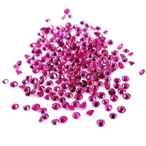 Naturalny rubin birmański, kalibrowany, szlif diamentowy, okrągłe, 1,5 mm i 2 mm, luźny, fasetowany, naturalny rubin AAA, kamień szlachetny do wyrobu biżuterii, gotowy do użycia