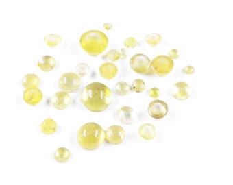 Natürliche Bangkok Gelber Saphir kalibriert Runden 6 mm 7 mm, Lose Cabochon Schliff Gelber Saphir Edelstein für die Schmuckherstellung bereit zu verwenden