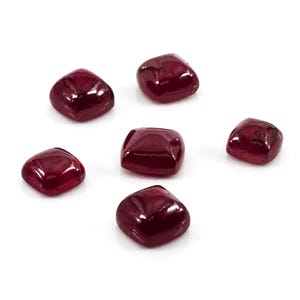 Natuurlijke Bangkok Ruby gekalibreerd suikerbrood 8 mm en 9 mm, losse natuurlijke robijn edelsteen voor het maken van sieraden, klaar voor gebruik