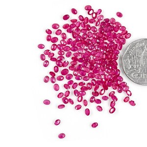 Natural Bangkok Ruby Calibrated Ovals 3x5mm & 6x4mm, Loose Faceted Natural Calibrate Ruby Gemstone For Jewelry Making Ready to Use