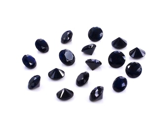 Natürliche unbehandelte Madagaskar Blauer Saphir kalibrierte Runden 1 mm 1.25 mm, lose facettierte natürliche blaue Saphir Edelstein für die Schmuckherstellung