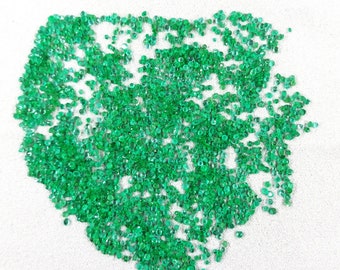 100% Natural Zambian Emerald Calibrated Rounds 1mm, 1.5mm & 2mm, Loose Faceted Emerald Gemstones for Jewelry and Ring Ready To Use